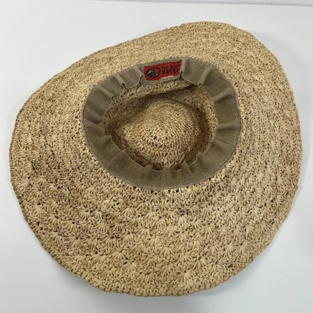 San Diego Hat Co. Raffia BOHO Sun Outdoor Straw Women's Beach Summer Wide Brim‎
